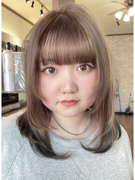 ヘアークルーズピース (hair cruise Piece) ニュアンスレイヤー／ミルクティーベージュ／裾カラー