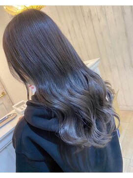 エヌプラス(N+) くびれヘアアプリコットオレンジ夏ハイライトカラー