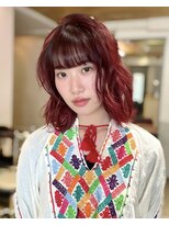 エイン(EYN) レイヤーロブ/'ワインレッドレッド/ブリーチなし/学割U24/20代