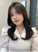 3628髪質改善内巻きシャギーレイヤーロング韓国ワンホンヘア