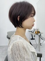 ビューブルー 亀戸錦糸町(VIEW BLUE)&nbsp;美髪シアーカラーピンクブラウンショートカット切りっぱなしボブ