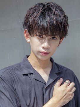 シティ(CITY) 【小久保style】ロングウルフパーマシャギー秋色ピンクカラー