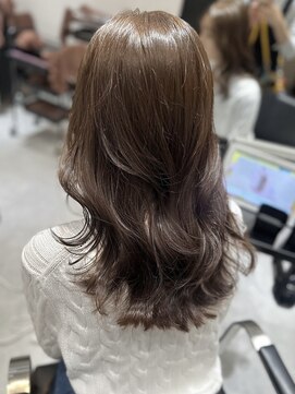 ソヨン 栄2号店(SOYON) ブリーチなしダブルカラー/ミルクティーベージュ/メルティカラー