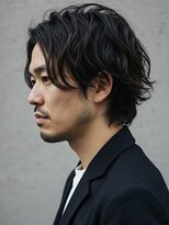 フイ 横浜センター北店(Hui)&nbsp;フェザーパーマ/グレーブルーカラー/刈り上げショートパンク