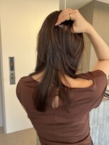 ローレンアオ(LOREN AO)&nbsp;くびれヘア/アプリコットオレンジ/ハイライトカラー/栄矢場