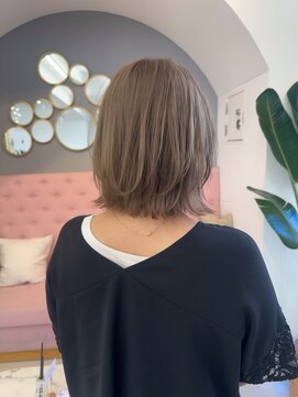 サンド 大阪梅田(sand) 似合わせカット韓国ボブくびレイヤーメルティカラー大阪