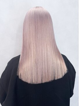 シオン(shion) ホワイトブロンドロング美髪韓国ヘアおくれ毛_ba543043