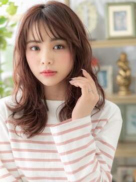 カバーヘア ブリス 戸田公園西口店(COVER HAIR bliss) ミルクティーピンク韓国風レイヤーロングh4戸田公園20代30代40代