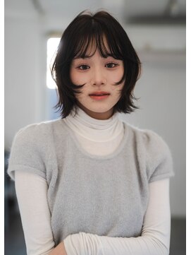 シエカ(CIECA.) 小顔/オリーブグレー/ココアベージュ/黒髪/レイヤー