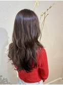 艶ブラウンベージュ☆韓国くびれレイヤーロング