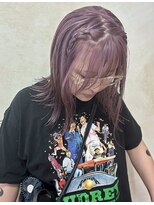 ルオージア(Luogia)&nbsp;ラベンダーピンク×編み込みアレンジ