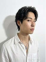リベルテ 心斎橋(Liberte)&nbsp;黒髪センターパートニュアンスパーマ◎セクシー色気メンズ