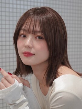 アンアミ オモテサンドウ(Un ami omotesando) 韓国風くびれミディアムボブハッシュカット
