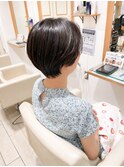 小顔ハンサムショート30代40代髪質改善艶カラー