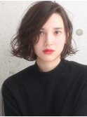 抜け感×ウェーブ
