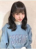 【津賀雅也】暗髪ミディアムパーマ 小顔スタイル