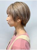 short(丸みショート、ミルクティーベージュ、ブロンド)