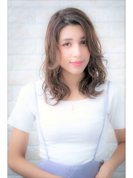 ソア 武蔵小杉(SOAR) 大人かわいい無造作カールとデザインカラー小顔ボブディ