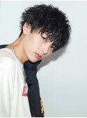 スパイラルツイストパーマ黒髪ツーブロック
