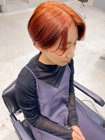 テトヘアー(teto hair) ハンサムショートオレンジカラーテラコッタカラーセンター