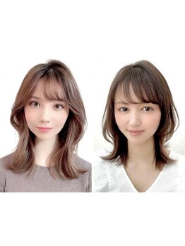 【カット＋全体カラー＋最上級Tr 9,900円】髪質に合わせたカラーでツヤ感あるグレイカラーへ◎