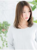 綾瀬/髪質改善/プラチナカラーのロングレイヤーストレートd