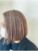 大人っぽかきあげボブ