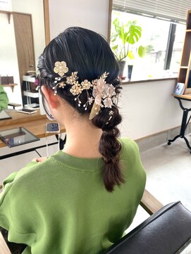 ヴィアルス 美園店(VIARS) 成人式前撮りヘア/編み下ろしアレンジ