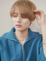 シースルーマッシュ マッシュパーマ メンズハイトーン マッシュ