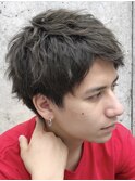 波巻きパーマメンズパーマメンズヘアツーブロックツイストパーマ
