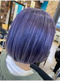 透明感バイオレット×ボブ