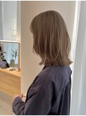 くびレイヤーオリーブベージュレイヤーカットミディ