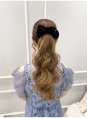 ロングヘアをいかした上品ポニーテール【銀座】