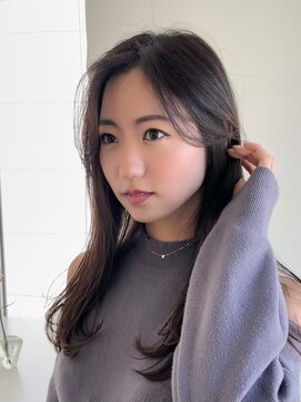 カノア(KANOA) 大人かわいい2wayバング艶サラレイヤーカットロングヘアー