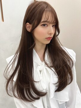 ジーナ 博多(Zina) 髪質改善＊耳かけマロンブラウンストレート＊美髪【Zina博多】