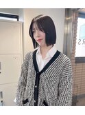 切りっぱなしボブ
