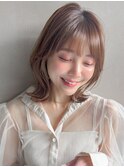 結べるボブウェーブミディアムこなれヘア小顔カットうる艶髪