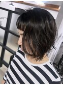 【くせ毛レベル２】くせ毛活かし硬毛多毛ショート