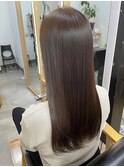 ショコラブラウン×ワンカールロング