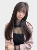 韓国ヘア似合わせレイヤーカット前髪顔周りカット大人美人