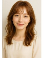 ノラ ヘアーサロン(NORA HAIR SALON) ナチュラル小顔前髪あり後れ毛サイドバング結べるボブくびれヘア