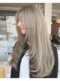 ハイトーンカラー/ブリーチカラー/レイヤー/ロング/20代30代40代