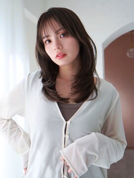 アンジェリカラボ 高田店(ANGELICA LABO) ANGELICA 顔周りレイヤー ダークブラウン シースルーバング