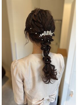 【balance】編みおろし/ふわふわアレンジ/結婚式ヘア