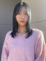 ヘアーアイストゥーレ(HAIR ICI TRE) ブリーチ無しダブルカラーブルーブラック似合わせカット