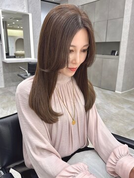 ビームズヘア 藤が丘店(Bee Ms HAIR) サラツヤロングベージュカラーブリーチしない透明感カラー