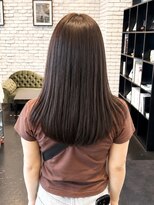 エン(YENN)&nbsp;艶感ダークグレージュ×ナチュラルストレートロング