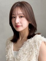 アグノス 青山(Agnos)&nbsp;シースルーバングレイヤーカット艶感セミディ夏薄めバング