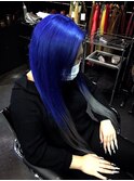 ブルーシルバー　寒色グラデーション　トリックヘアー