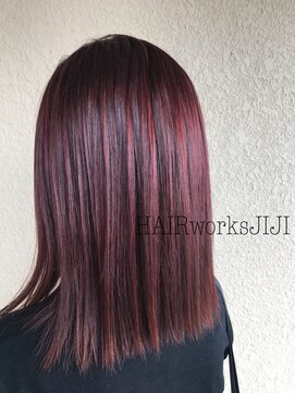 ヘアーワークス ジジ(HAIR works JIJI) つや色レッドカラー